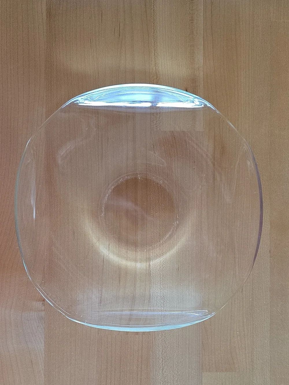 Extremely Rare Vintage Clear Glass Plate With Upturned Sides Set Of 2